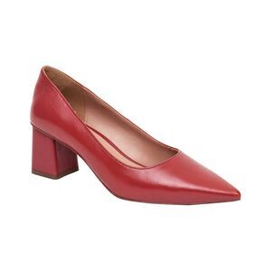 Paolo Red Block Heel Pumps